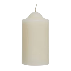 Ivory Unscented Pillar Dome Candle (80x50mm)
