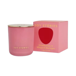 Strawberries & Whipped Meringue 1 Wick Soy Scented Candle