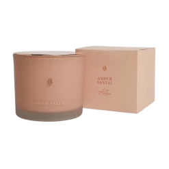 Bergamot & Sandalwood Amber Santal 4 Wick Scented Candle