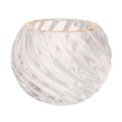 Vera Glass Gold Rim Tealight Holder