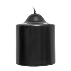 Black Unscented Pillar Dome Candle (76x76mm)