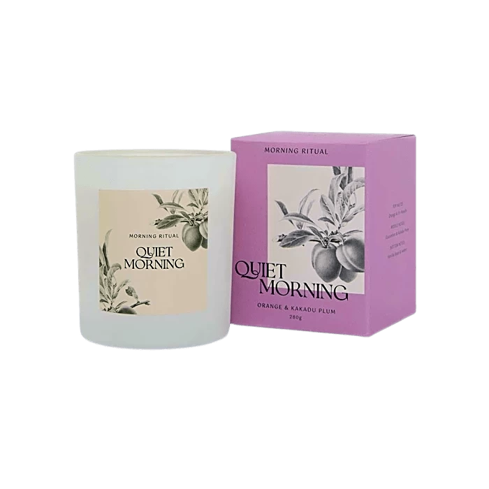 Orange & Kakadu Plum Quiet Morning 280G Candle 60hr For Her - Australian Made