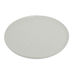 Gracie White Ceramic Plate