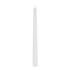 White Unscented Taper Candle