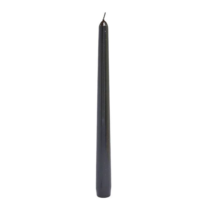 Black Unscented Taper Candle