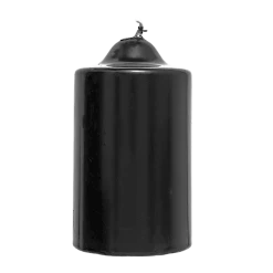 Black Unscented Pillar Dome Candle (160x76mm)