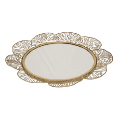 Raquel Gold Mirror Tray 40cm