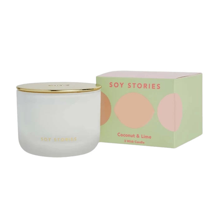 Coconut & Lime 3 Wick Soy Scented Candle