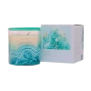 Keylime & Vanilla Amazonite Balance 3 Wick Candle 35hr Healing Stones