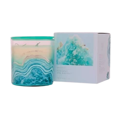Keylime & Vanilla Amazonite Balance 3 Wick Candle 35hr Healing Stones