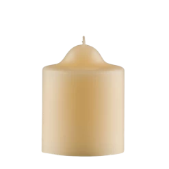 Ivory Unscented Pillar Dome Candle (76x76mm)