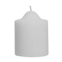 White Unscented Pillar Dome Candle (76x76mm)