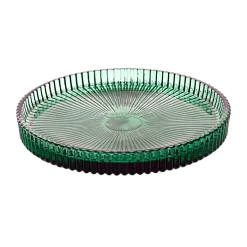 Zoya Green Glass Plate 15cm