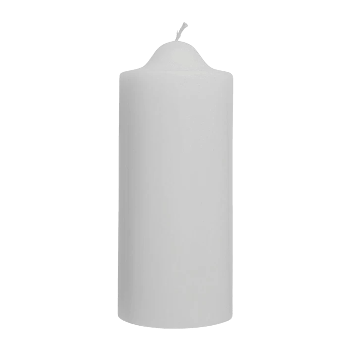 White Pillar Dome Candle (160x76mm)
