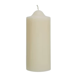 Ivory Unscented Pillar Dome Candle (160x76mm)