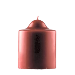 Red Unscented Pillar Dome Candle (76x76mm)