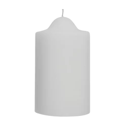 White Unscented Pillar Dome Candle (110x76mm)
