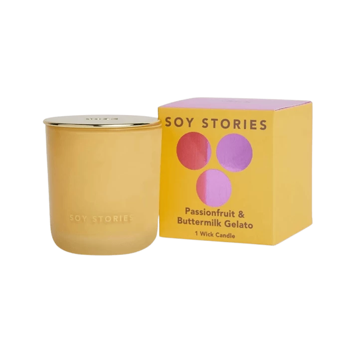 Passionfruit & Buttermilk Gelato 1 Wick Soy Scented Candle