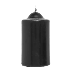Black Unscented Pillar Dome Candle (80x50mm)