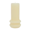 Ivory Ribbed Soy Pillar