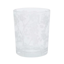 Etched Floral Votive Candle Holder