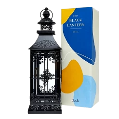 Ruby Black Metal Lantern Small