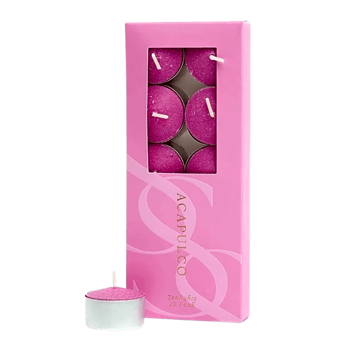Guava & Strawberry Acapulco Scented Tealight Candles (10 Pack)