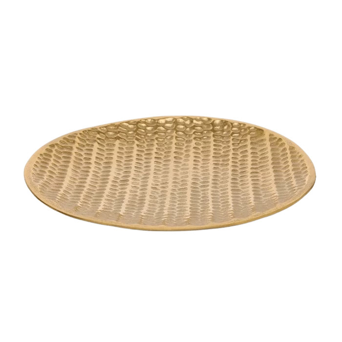 Zareen Gold Metal Plate 22cm